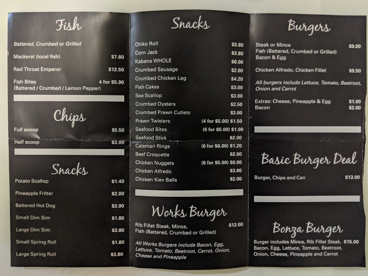 Menu Vella's On Sydney-6